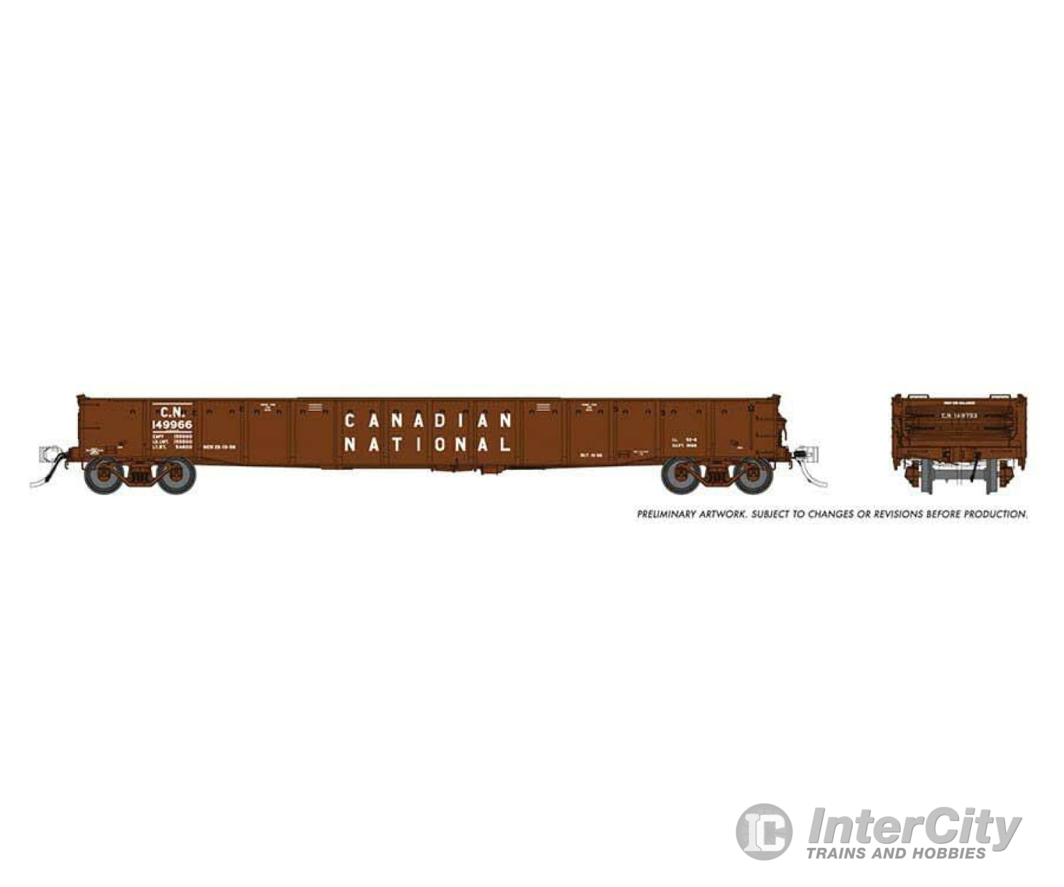 Rapido Ho 50049A 52 6 Canadian Mill Gondola - Ready To Run -- National (Boxcar Red 12 Lettering)