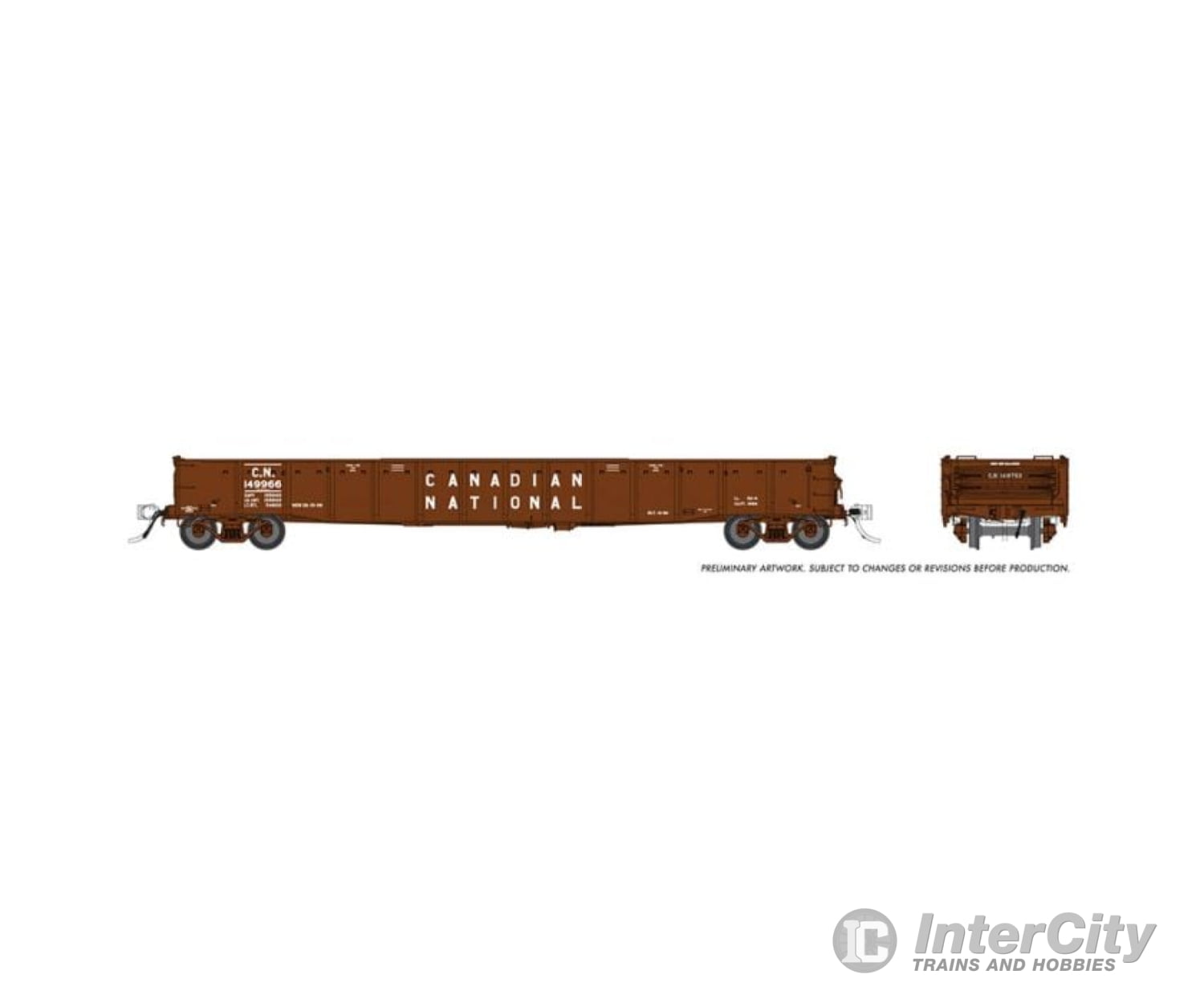 Rapido Ho 50049A 52 6 Canadian Mill Gondola - Ready To Run -- National (Boxcar Red 12 Lettering)