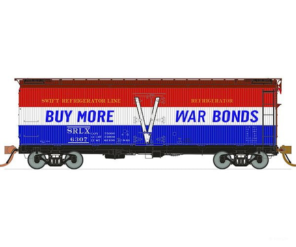 Rapido N 521901 Garx 37 Meat Reefer - Srlx Buy War Bonds Freight Cars