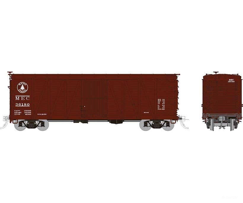 Rapido Trains HO 142008A USRA Single-Sheathed Wood Boxcar - Maine Central (Boxcar Red Pine Logo) - Freight Cars