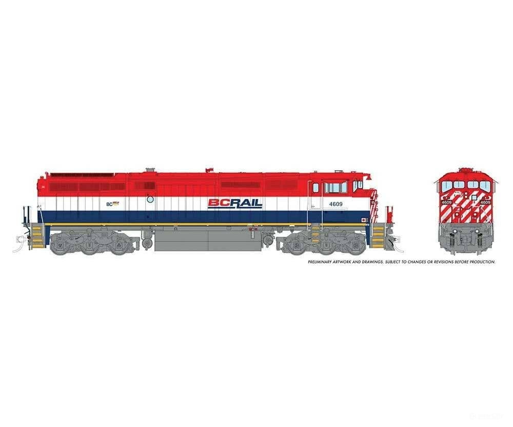 Rapido Trains Ho 24518 Ge Dash 8-40Cm - Sound And Dcc British Columbia Railway #4612 (Red White
