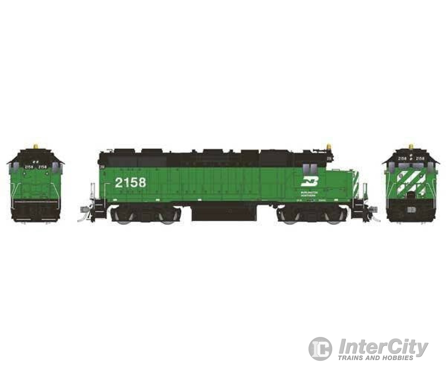 Rapido Trains Ho 38532 Emd Gp38 Low Nose - Sound And Dcc Burlington Northern #2185 (Cascade Green