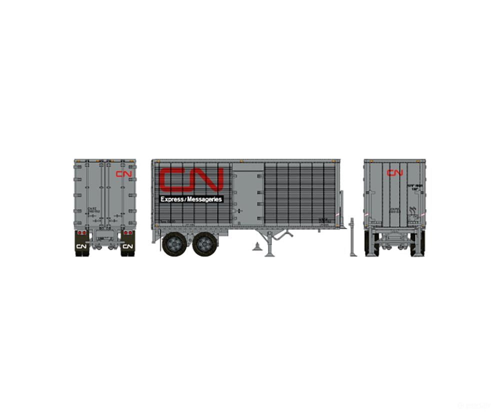 Rapido Trains Ho 403091 26’ Can - Car Dry Van Trailer With Side Door - Assembled - - Cn Express