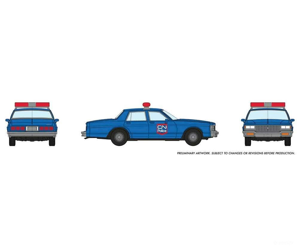 Rapido Trains Ho 800013 1980-1985 Chevrolet Impala Sedan - Assembled Canadian National Police