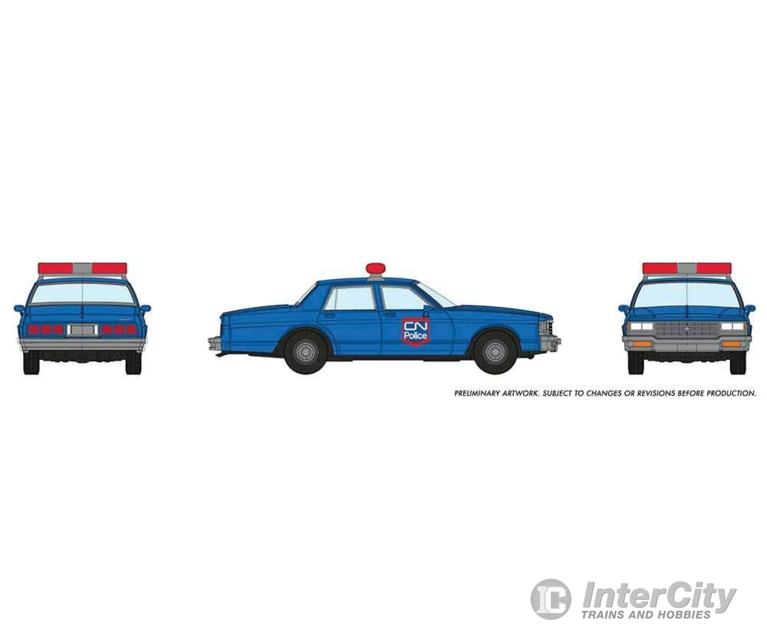 Rapido Trains Ho 800013 1980-1985 Chevrolet Impala Sedan - Assembled Canadian National Police