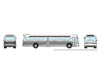 Rapido Trains N 573098 1959-1986 Gm New Look-Fishbowl Bus With Working Headlights - Assembled White