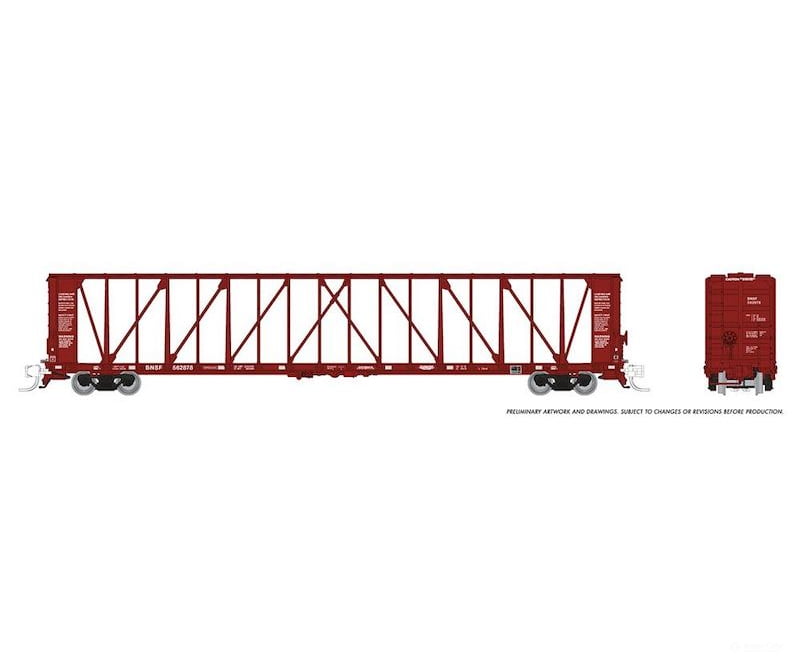 Rapido Trains N Scale Nsc 73 Centerbeam Flatcar Bnsf Brown # 562960 Freight Cars