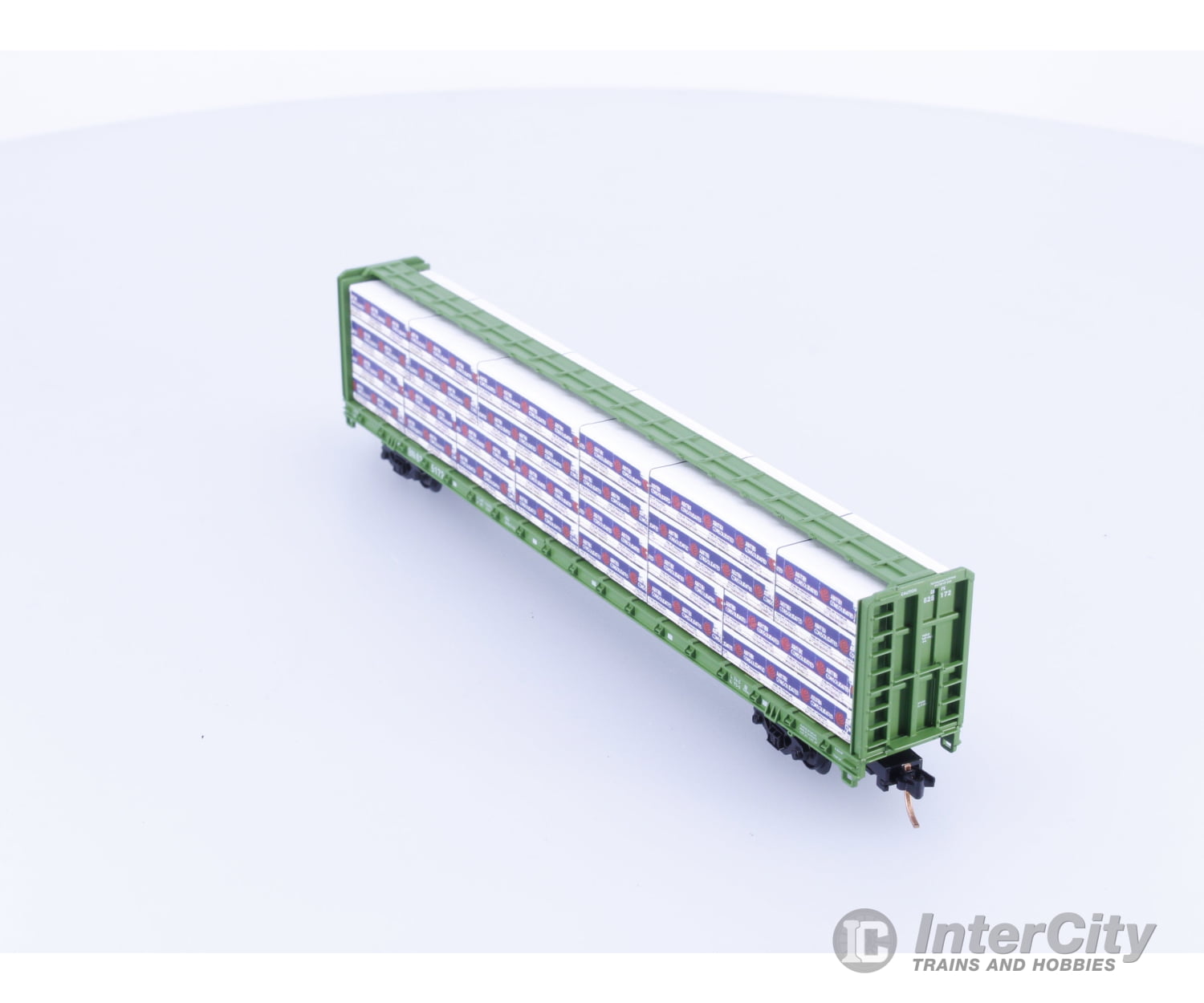 Red Caboose RN-16505-24 N Centerbeam Flat Car with ABTI Consolidated Lumber Load Burlington Northern (BN) 625172