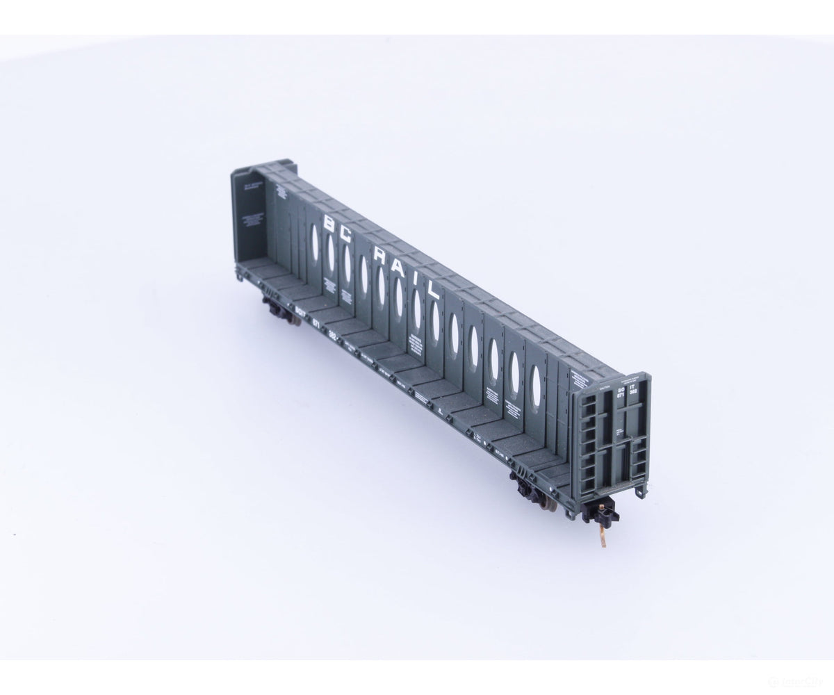 Red Caboose RN-16633-10 N Centerbeam Opera Window Flat Car BC Rail (BCOL) 871382 - Freight Cars