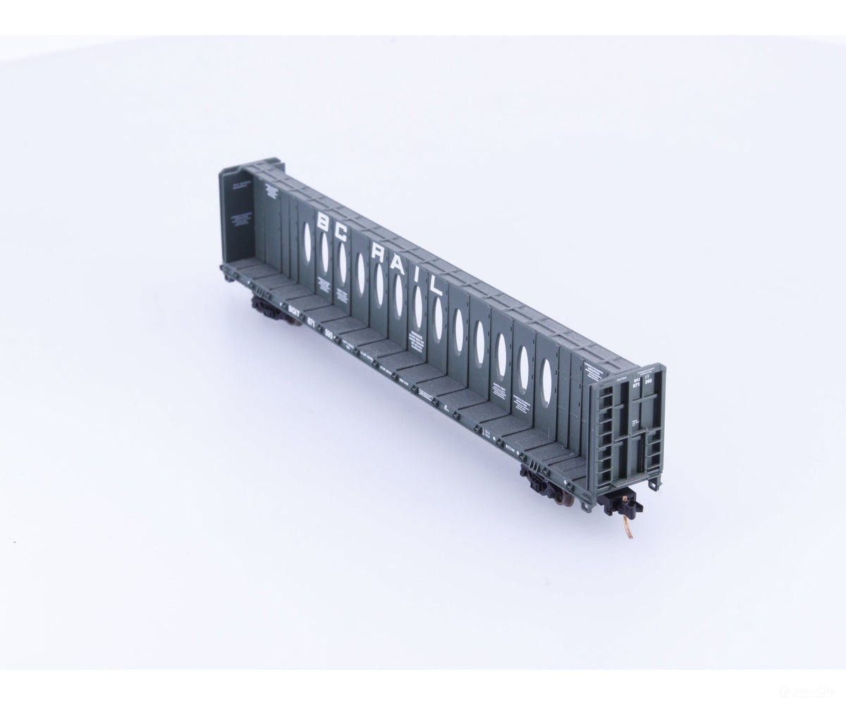 Red Caboose RN-16633-11 N Centerbeam Opera Window Flat Car BC Rail (BCOL) 871390 - Freight Cars