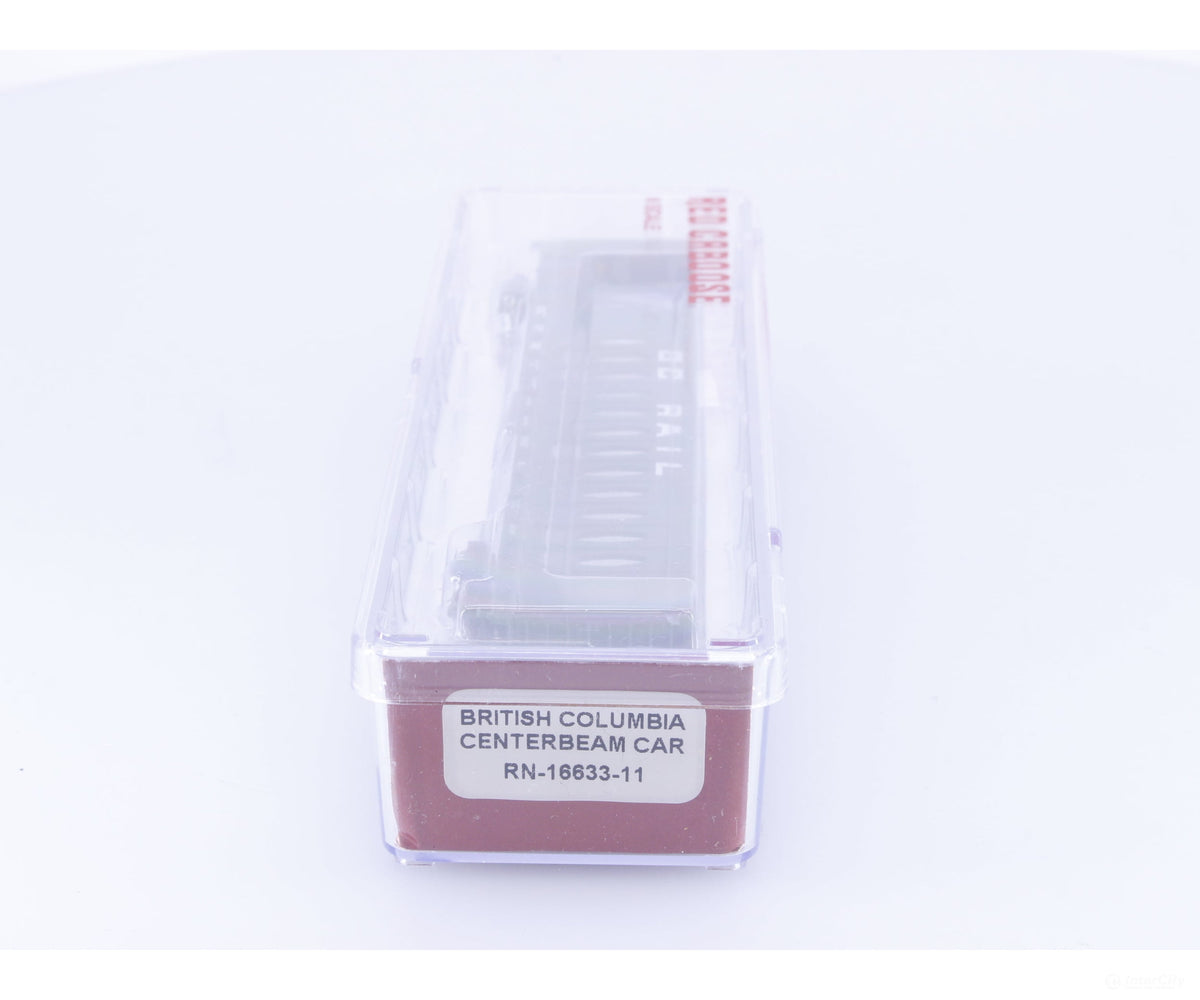 Red Caboose RN-16633-11 N Centerbeam Opera Window Flat Car BC Rail (BCOL) 871390 - Freight Cars