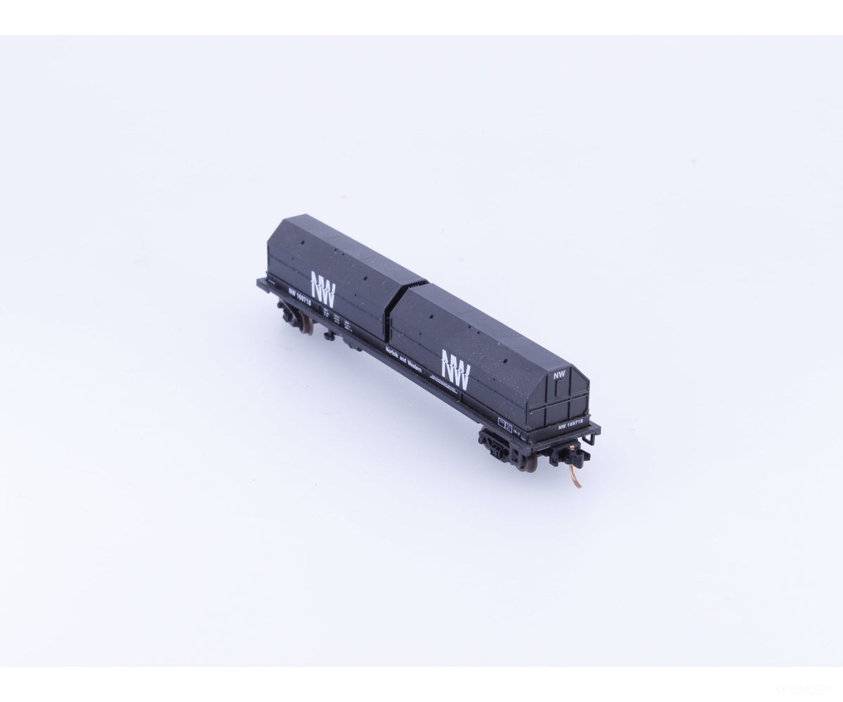Red Caboose RN-17617-1 N 100 Ton Evans Steel Coil Car Norfolk & Western (NW) 169718 - Freight Cars