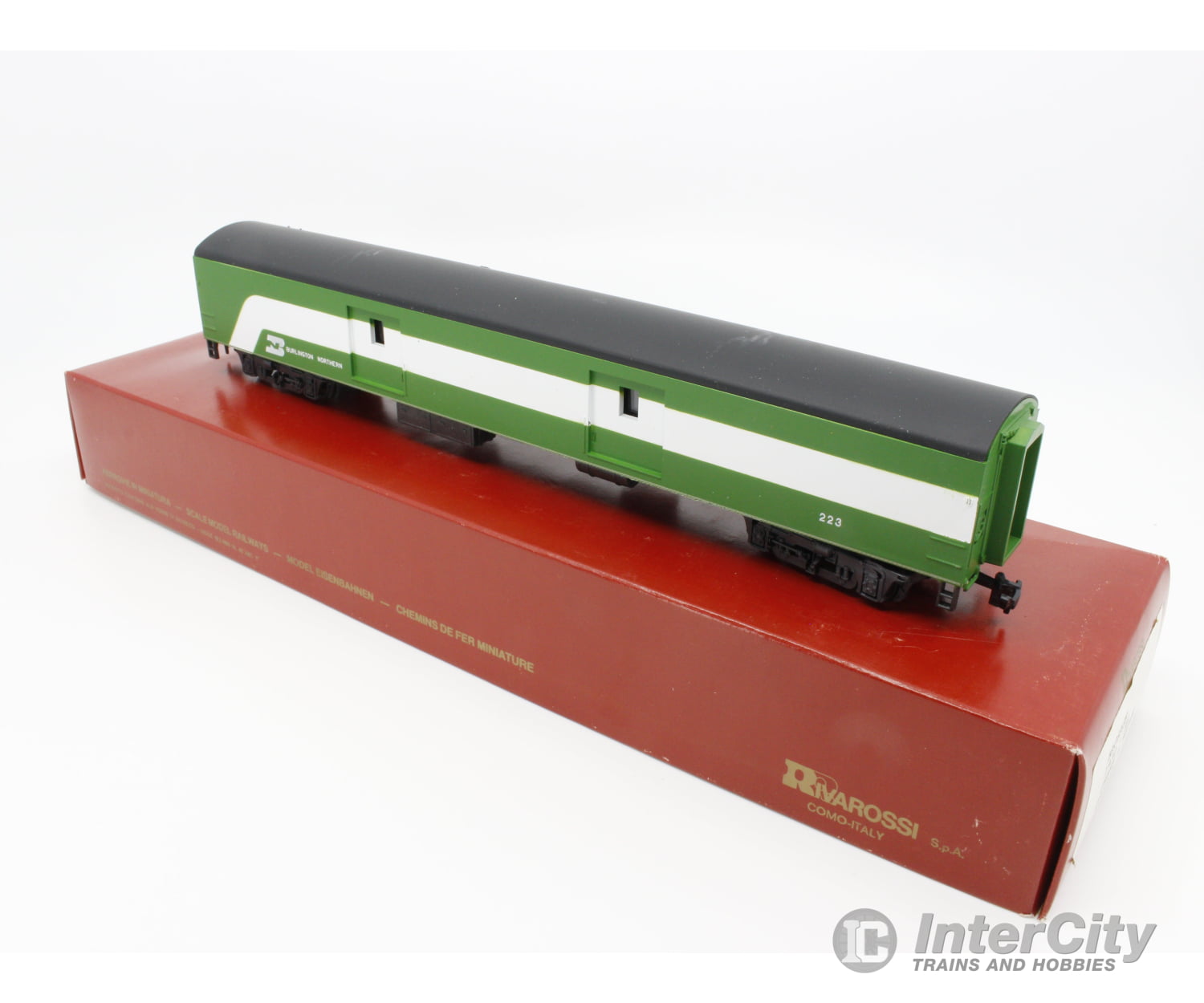 Rivarossi 2955/0 Ho Baggage Passenger Car Burlington Northern (Bn) 223 Cars