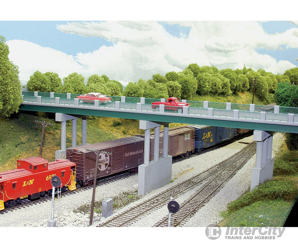Rix Products 123 Wrought Iron Highway Overpass W/Adjustable Piers -- Kit - 150 Scale W/4 Tunnels &