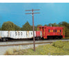 Rix Products 32 2-Arm Railroad Telephone Poles -- Kit - 18 & 36 Crossarms (Brown) Scenery Details