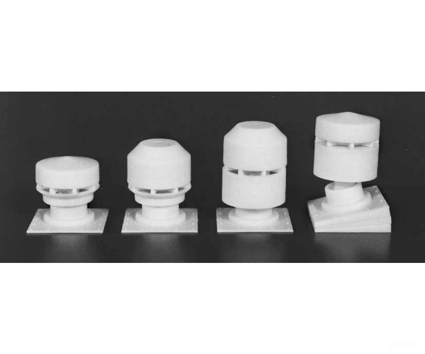 Rix Products 610 Roof Vents -- For Industrial Buildings Pkg(8) Scratch Building Supplies
