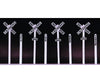 Rix Products 660 Crossbuck And Milepost Set Signals & Catenary