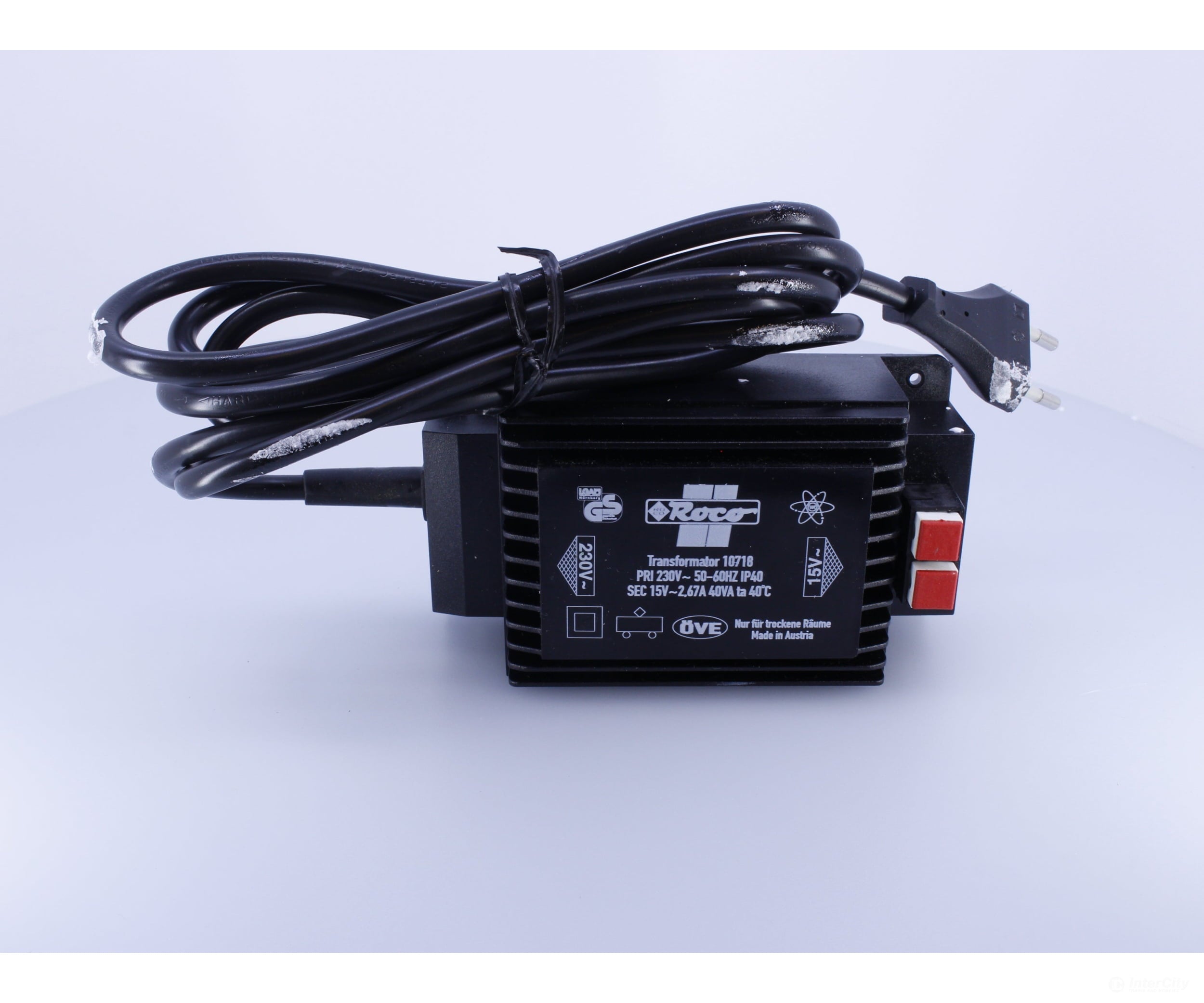 Roco 10718 230V Transformer with European Plug (#2) Analog Throttles & Power