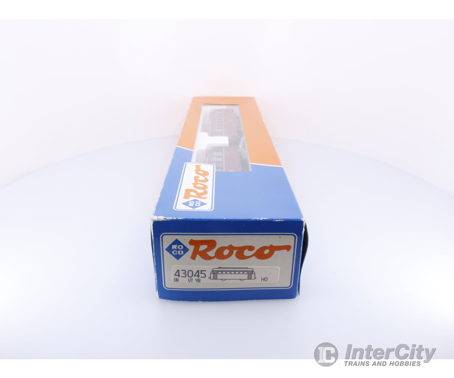 Roco 43045 HO DB Class VT98 and Trailer Rail Car w/Factory Lighting 798631-8 Analog DC European Locomotives