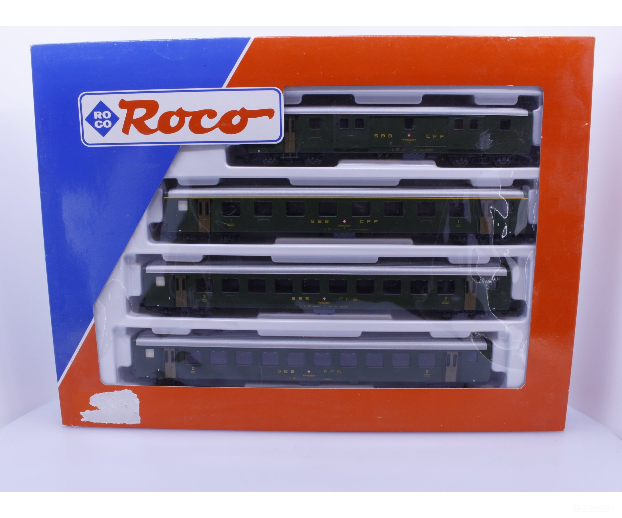Roco 44065 HO SBB-CFF-FFS 4 Passenger Car Set Baggage 1st Class 2x 2nd Class Coaches #2 709-3 572-6 544-0 557-2