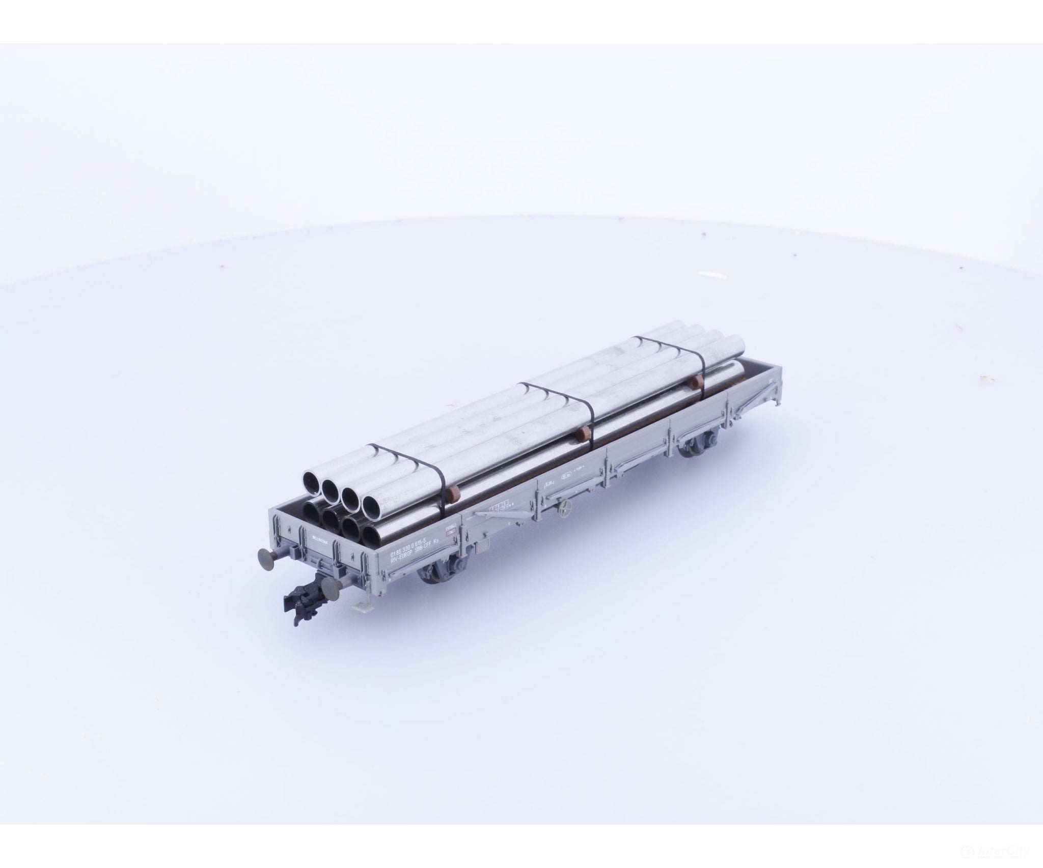 Roco 46323 HO SBB-CFF-FFS Rungenwagen Flachwagen mit 8 Rohren 615-5 European Freight Cars