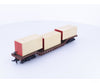 Roco 48993 HO 53’ Depressed Center Flat Car with Wood Load Atchison Topeka and Santa Fe (ATSF) 94578 - Freight Cars