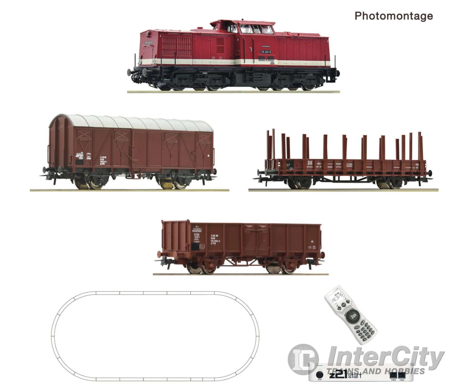 Roco 5110009 Ho Z21 Start Digital Set: Diesel Locomotive Class 110 And Goods Train Dr Starter &