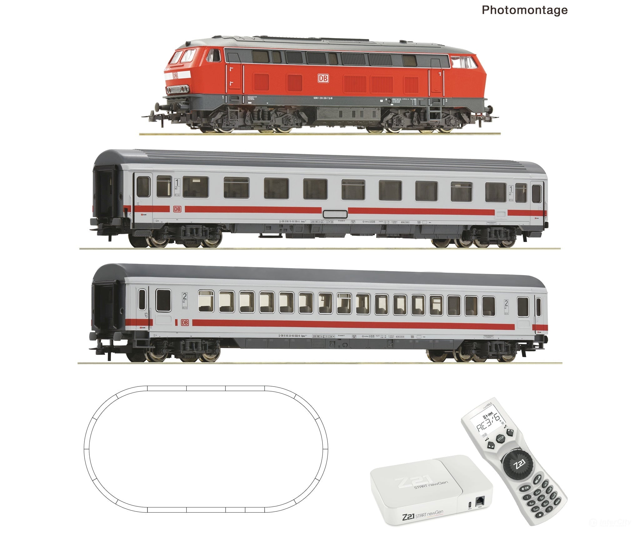 Roco 5110013 HO Z21 START newGen digital set: Diesel locomotive class 218 (ROCO LINE Z21 multiMAUS) DB AG Starter &
