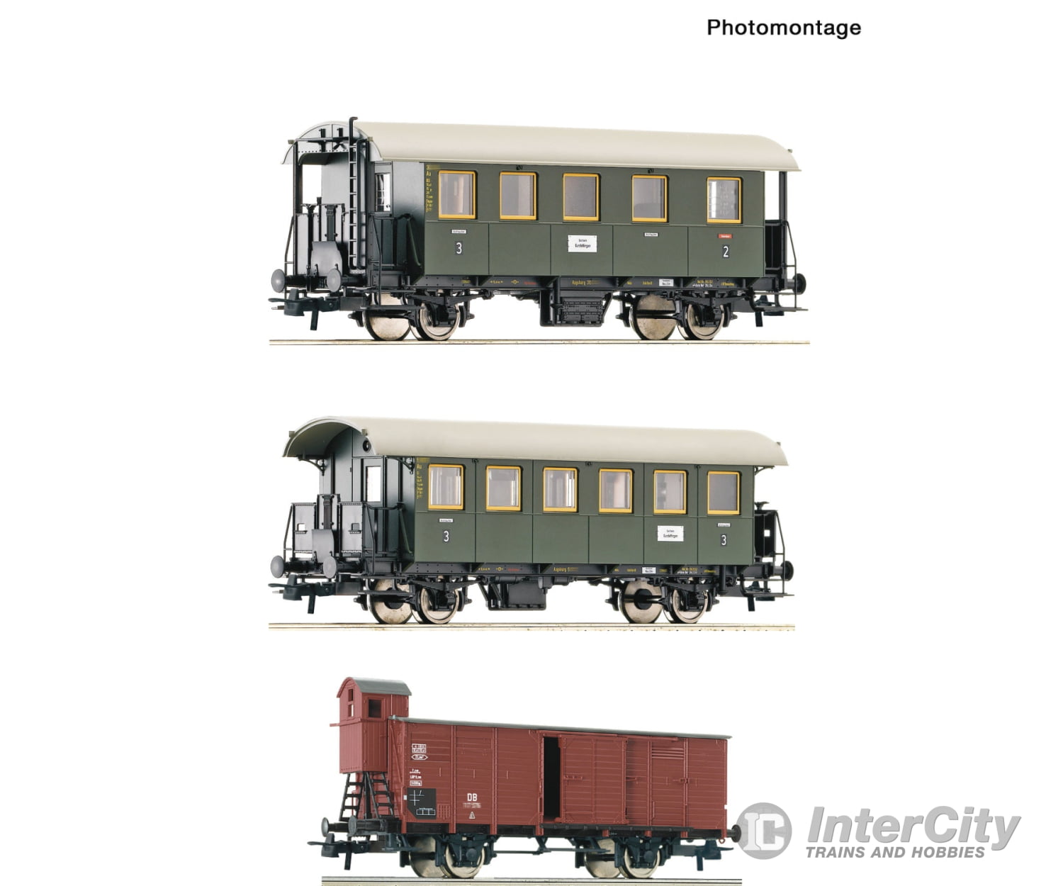 Roco 6200040 Ho 3-Piece Set: Branch Line Train Db European Passenger Cars