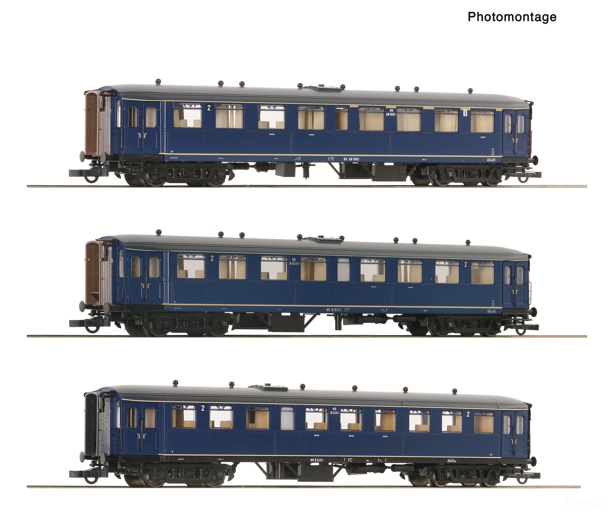 Roco 6200054 Ho 3 Piece Set: Coaches ’Blokkendoos’ Ns European Passenger Cars
