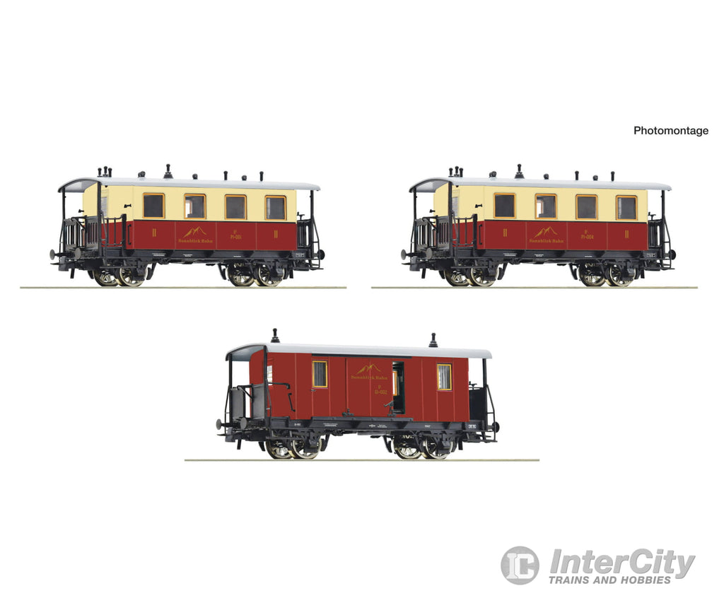 Roco 6200063 Ho 3-Piece Set: Rack-And-Pinion Railway Passenger Train Sonnblick European Passenger