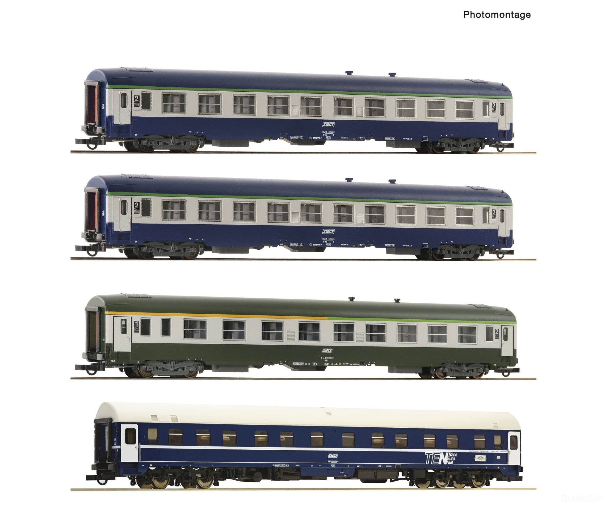 Roco 6200080 Ho 4-Piece Set 4: ’Arlberg-Express’ Sncf European Passenger Cars