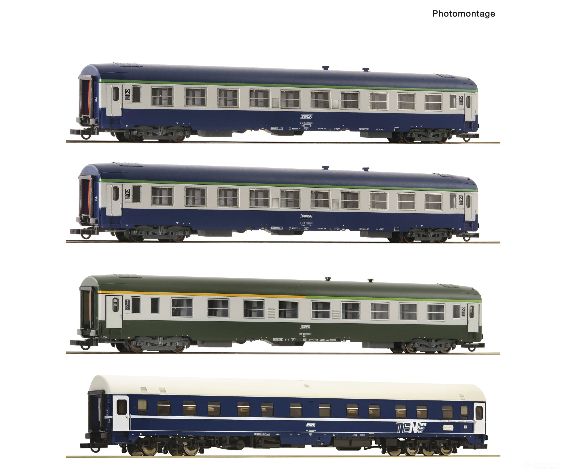 Roco 6200080 Ho 4-Piece Set 4: ’Arlberg-Express’ Sncf European Passenger Cars