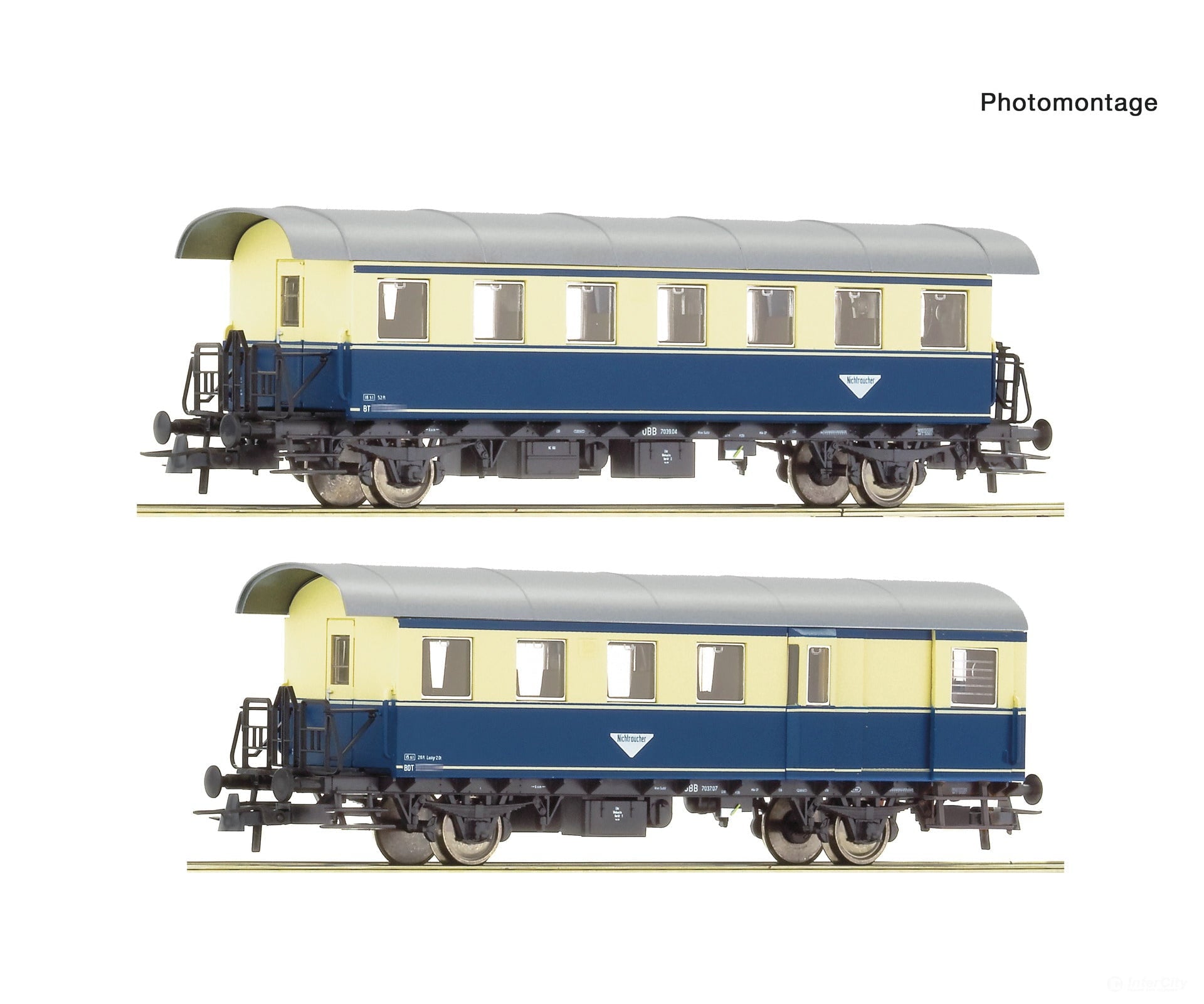 Roco 6200081 HO 2 piece set: Ribbed coaches ÖBB European Passenger Cars