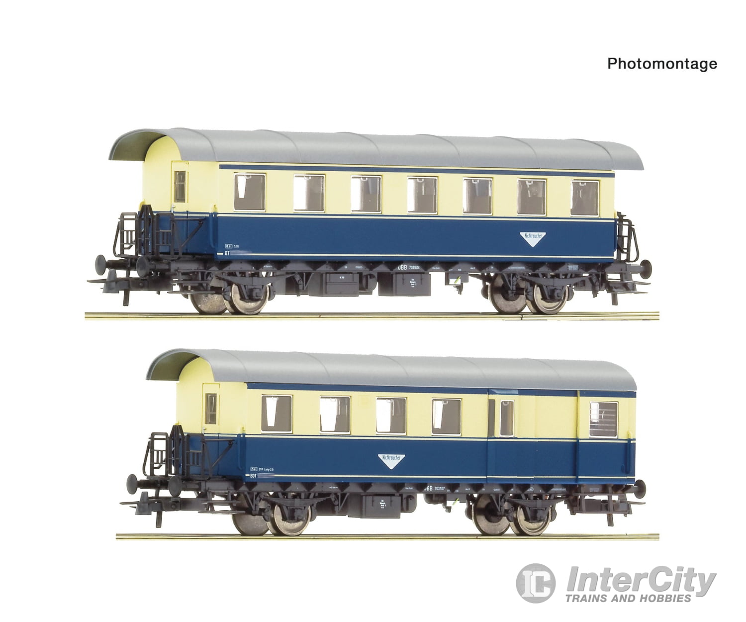 Roco 6200081 HO 2 piece set: Ribbed coaches ÖBB European Passenger Cars