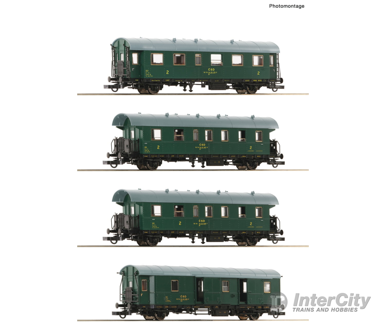 Roco 6200088 Ho 4 Piece Set: Passenger Train Csd European Cars