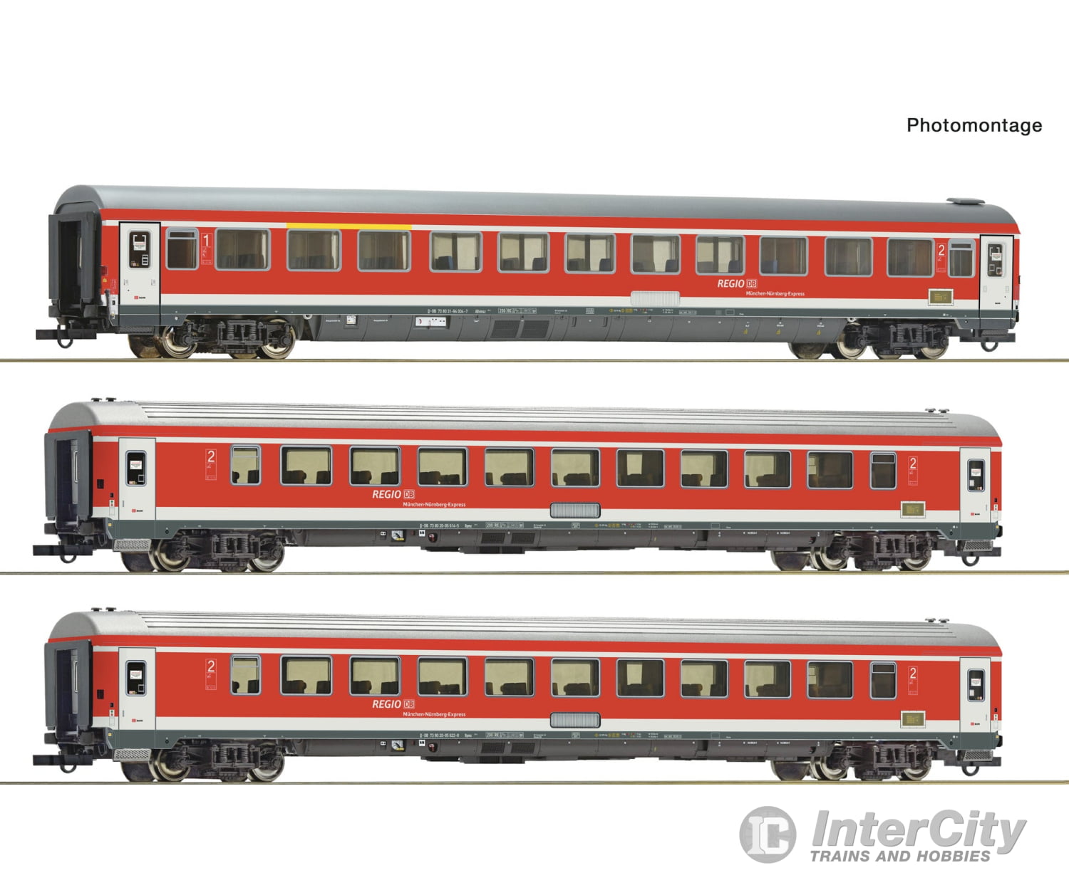 Roco 6200096 Ho 3 Piece Set (1): Munich-Nuremberg Express Db Ag European Passenger Cars