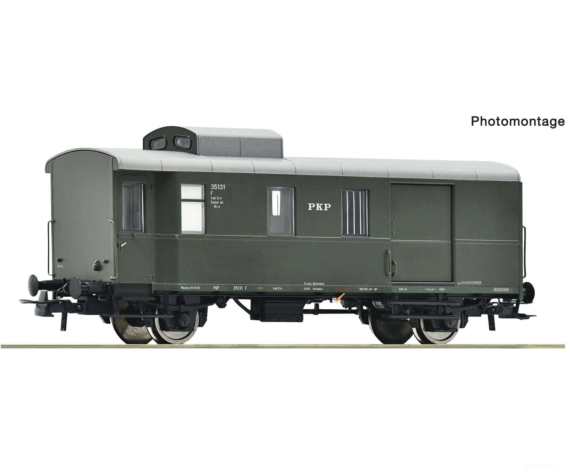 Roco 6200101 Ho Goods Train Luggage Coach Pkp European Freight Cars