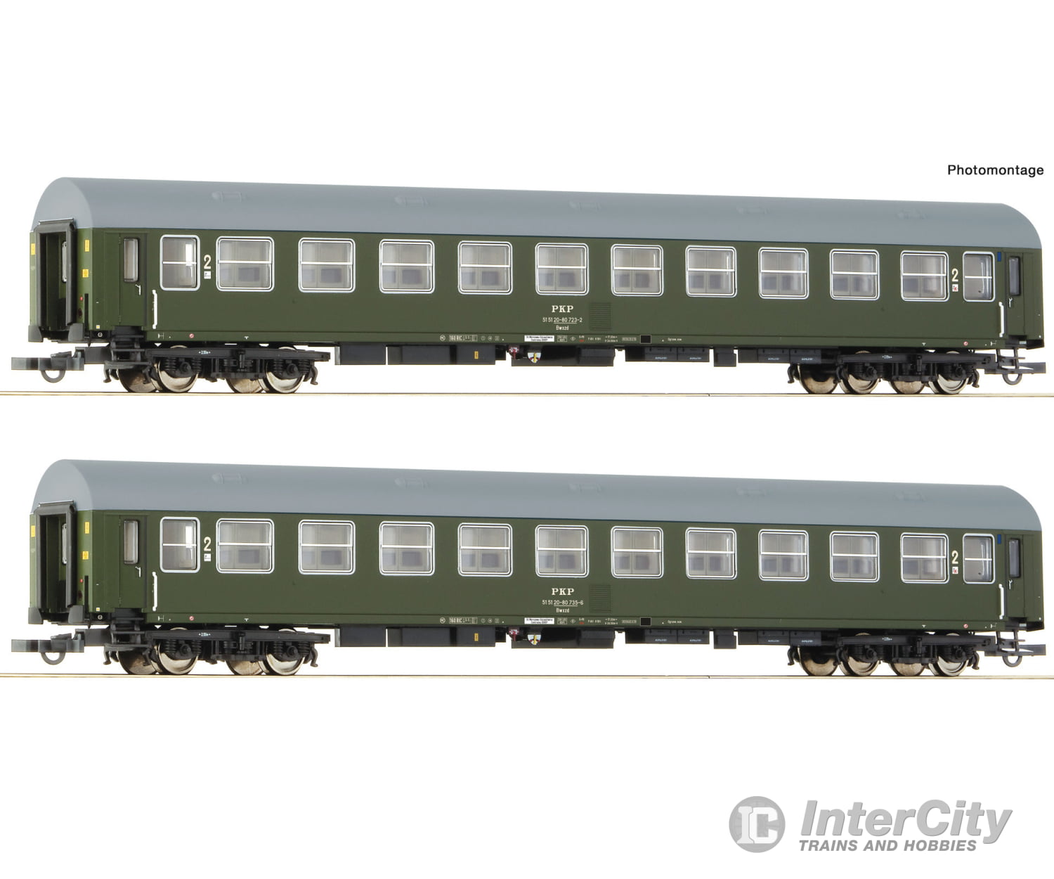 Roco 6200102 Ho 2-Piece Set: Passenger Coaches Pkp European Cars