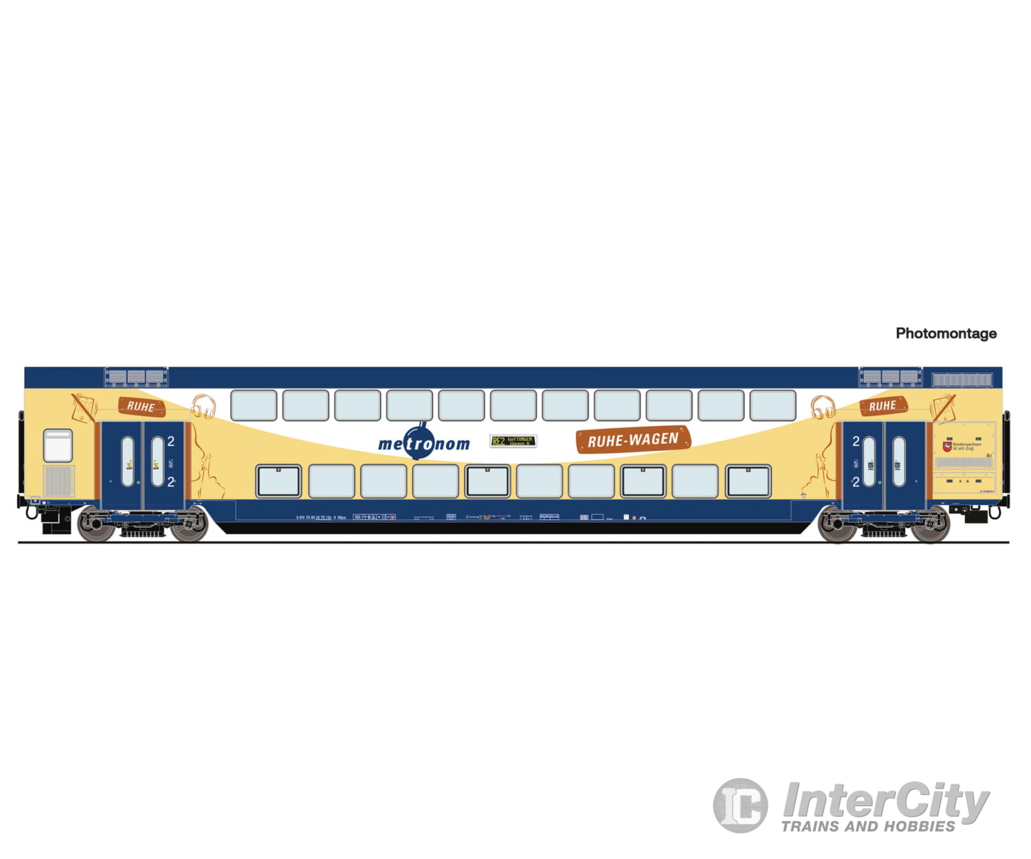 Roco 6200107 Ho Double-Decker Coach Metronom Era 6 European Passenger Cars