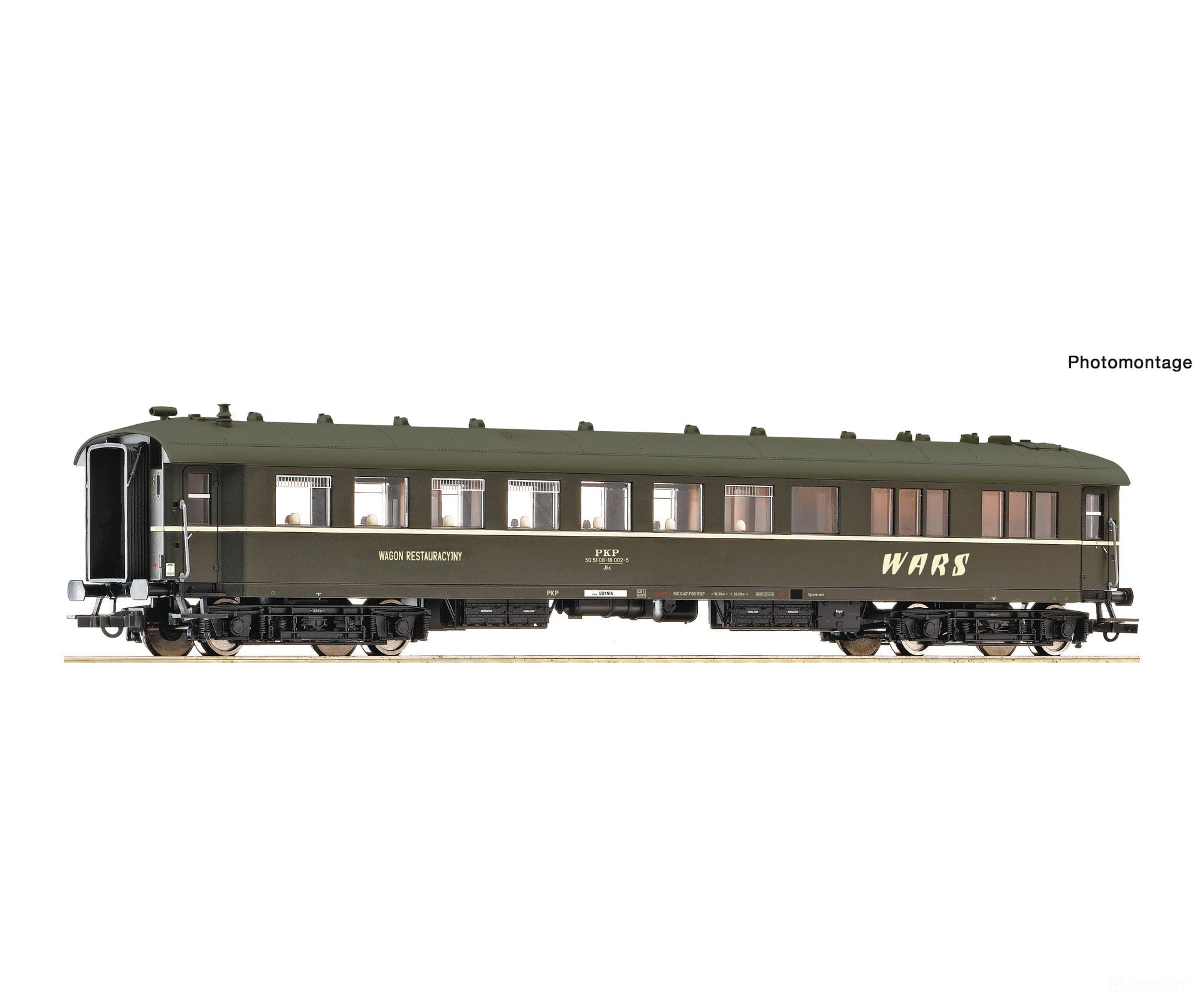 Roco 6200125 Ho Dining Coach Pkp/Wars European Passenger Cars
