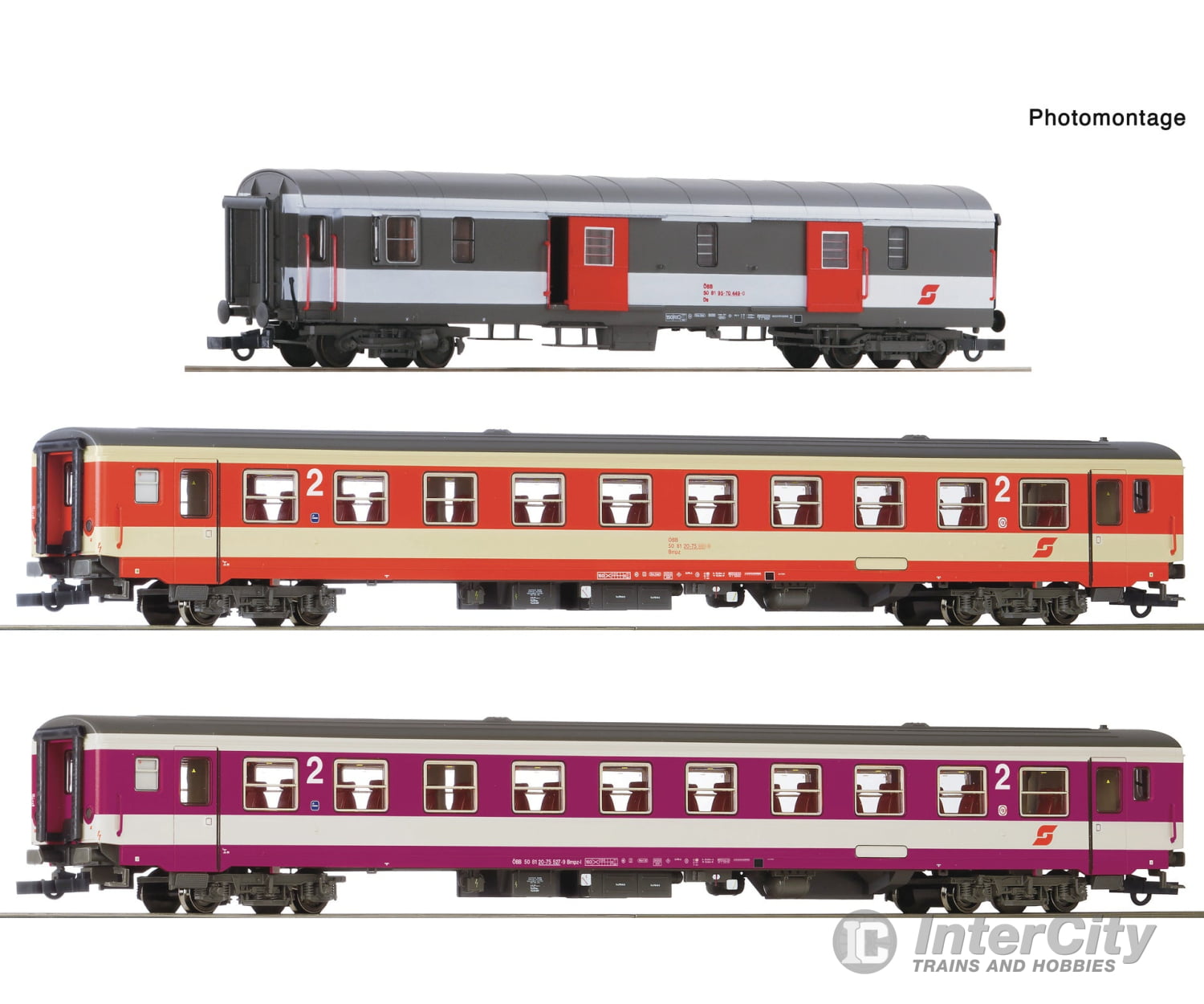 Roco 6200127 Ho 3 Piece Set (1): Express Train ’D 704’’ Öbb European Passenger Cars