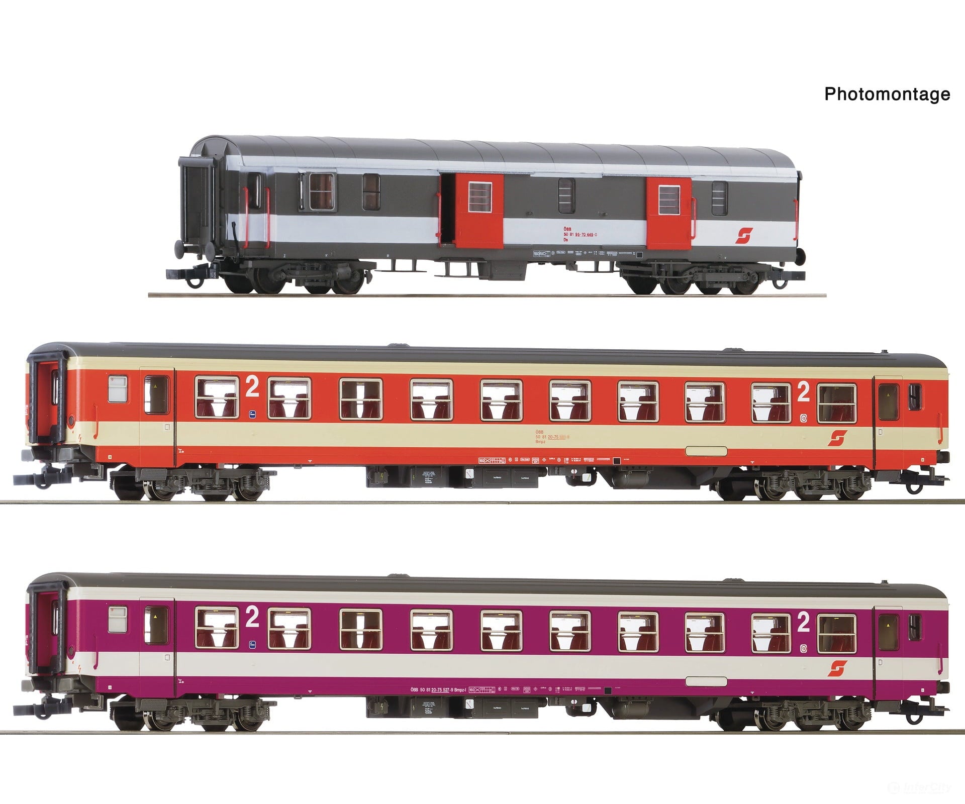 Roco 6200127 Ho 3 Piece Set (1): Express Train ’D 704’’ Öbb European Passenger Cars