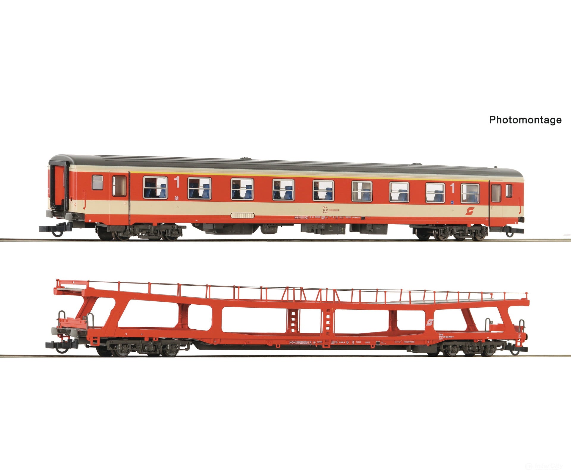 Roco 6200129 Ho 2 Piece Set (3): Express Train ’D 704’’ Öbb European Passenger Cars