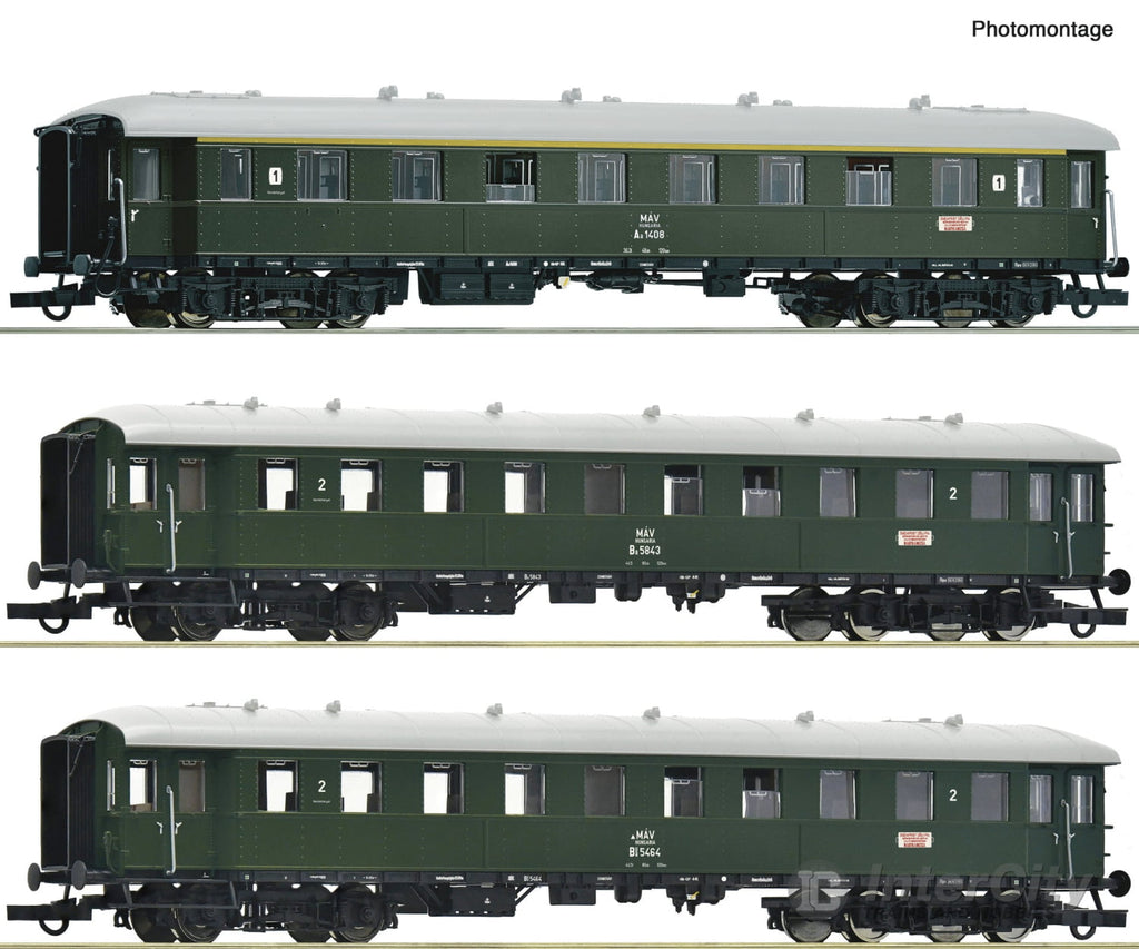 Roco 6200132 Ho 3 Piece Set: Coaches Mav European Passenger Cars