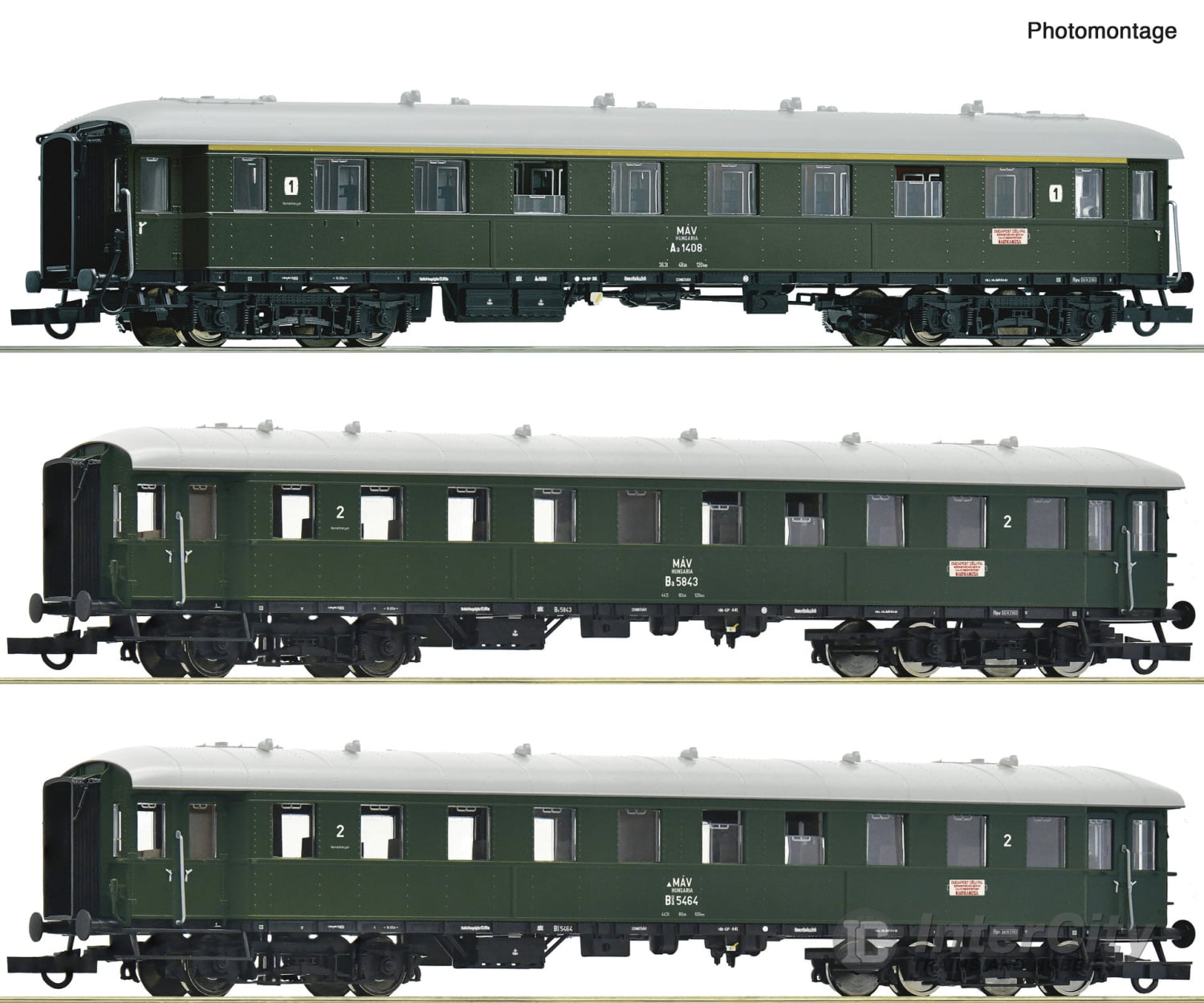 Roco 6200132 Ho 3 Piece Set: Coaches Mav European Passenger Cars