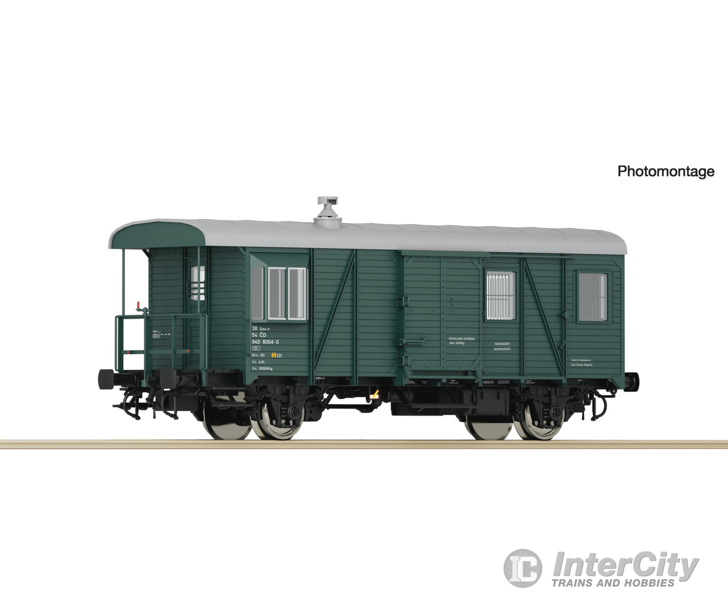 Roco 6200142 Ho Goods Train Guard Wagon Cd European Freight Cars