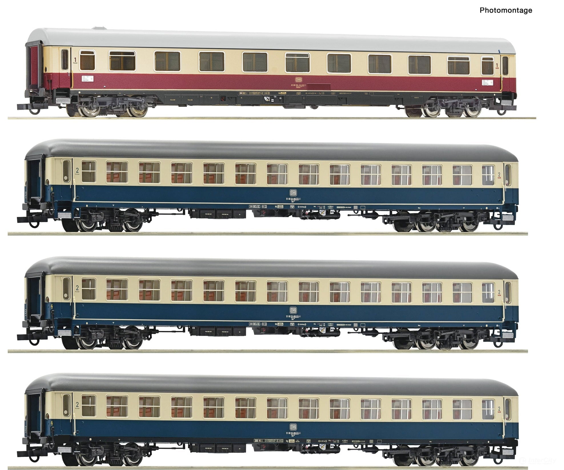 Roco 6200154 Ho 4 Piece Set: Ic 511 ’Chiemgau’ Db European Passenger Cars