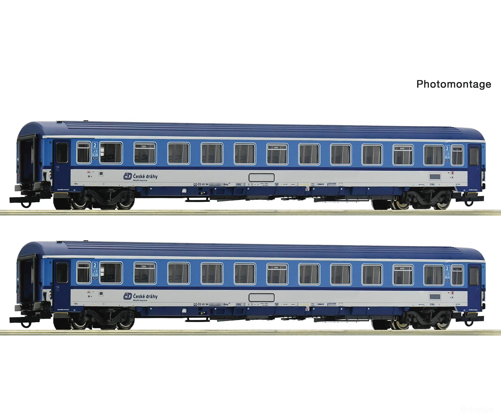 Roco 6200157 Ho 2 Piece Set: Eurofima Coach Cd European Passenger Cars