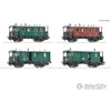 Roco 6200190 HO 4 piece set: Passenger train kkStB European Passenger Cars